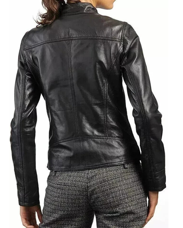 Women's Genuine Lambskin Real Leather Jacket RXWJ0030