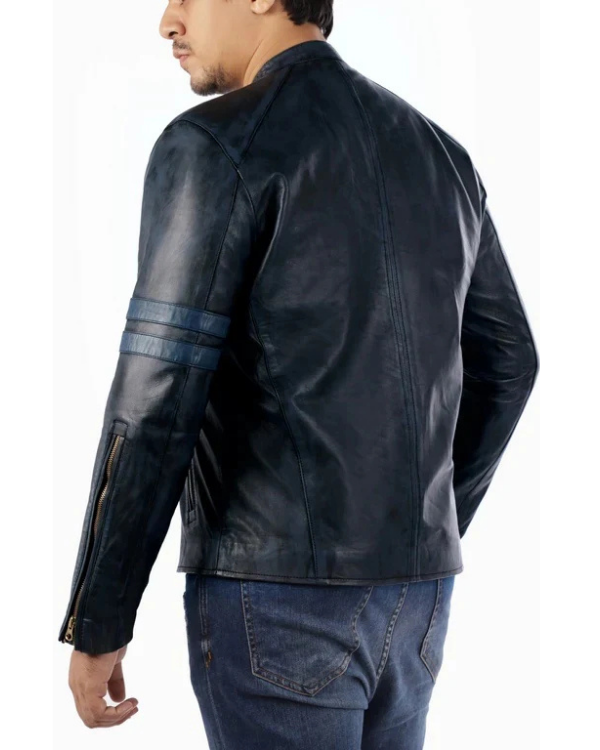 Blouson aviateur en cuir suédé d'agneau véritable pour homme RXMJ0017