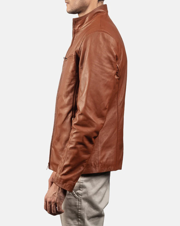 Blouson aviateur en cuir suédé d'agneau véritable pour homme RXMJ0017
