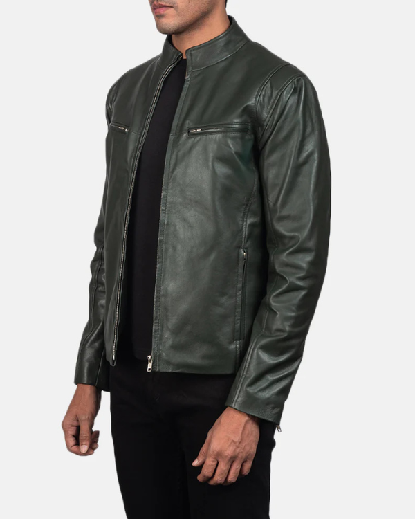 Blouson aviateur en cuir suédé d'agneau véritable pour homme RXMJ0017