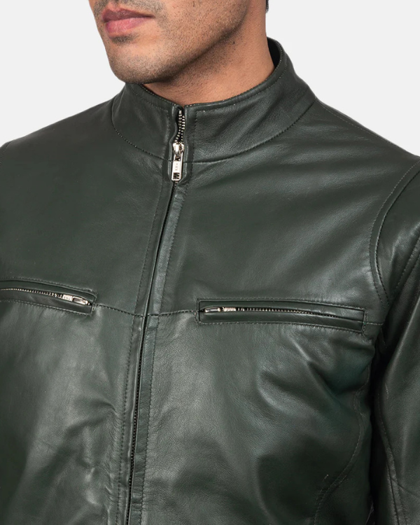 Blouson aviateur en cuir suédé d'agneau véritable pour homme RXMJ0017