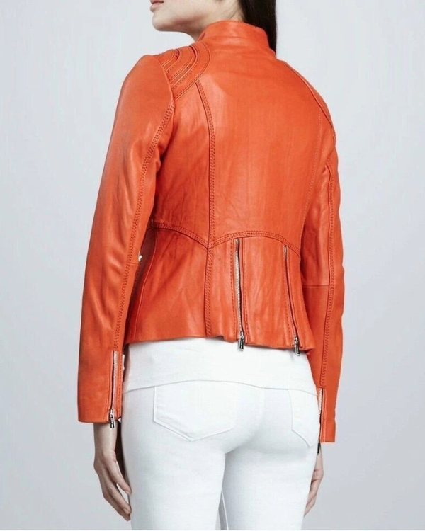 Women's Genuine Lambskin Real Leather Jacket RXWJ0037