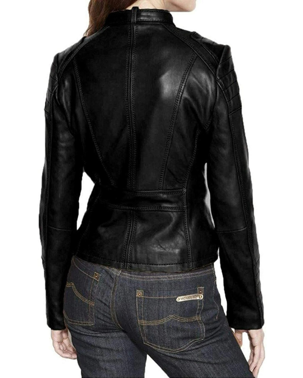 Women's Genuine Lambskin Real Leather Jacket RXWJ0019