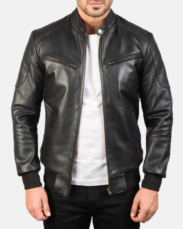 Blouson aviateur en cuir suédé d'agneau véritable pour homme RXMJ0017