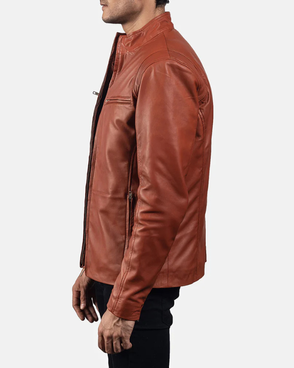 Blouson aviateur en cuir suédé d'agneau véritable pour homme RXMJ0017