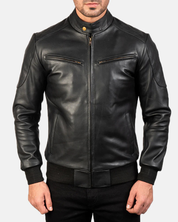 Blouson aviateur en cuir suédé d'agneau véritable pour homme RXMJ0017