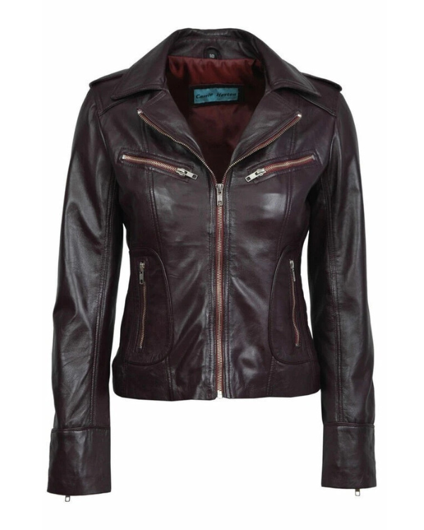 Women's Genuine Lambskin Real Leather Jacket RXWJ0027