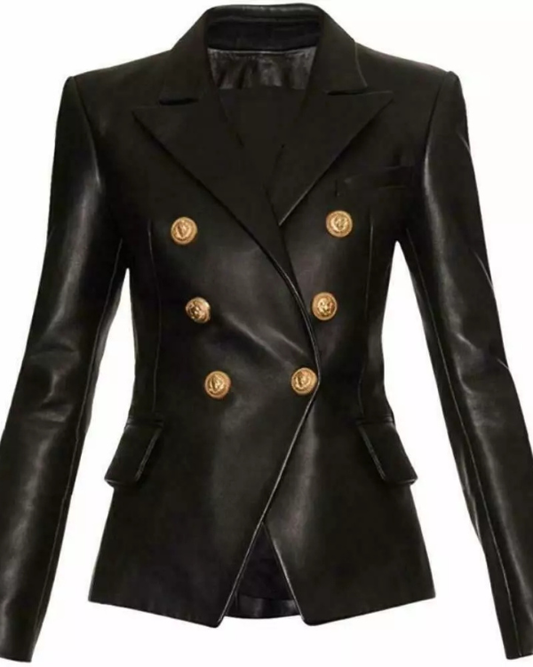 Women's Genuine Lambskin Real Leather Blazer RXWJ0023