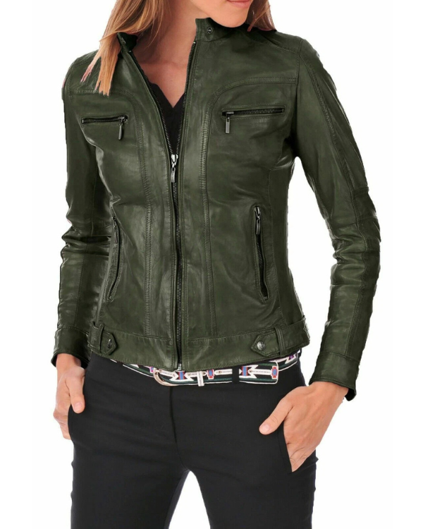 Women's Genuine Lambskin Real Leather Jacket RXWJ0026