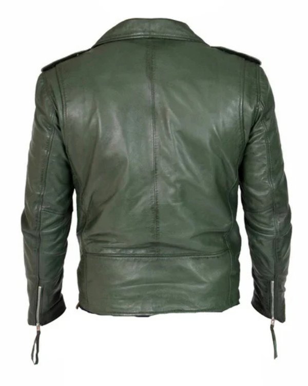 Blouson aviateur en cuir suédé d'agneau véritable pour homme RXMJ0017