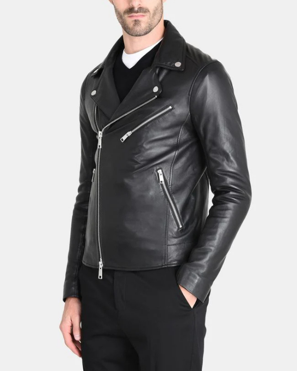 Blouson aviateur en cuir suédé d'agneau véritable pour homme RXMJ0017