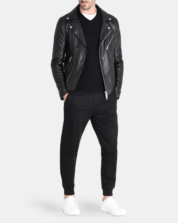 Blouson aviateur en cuir suédé d'agneau véritable pour homme RXMJ0017