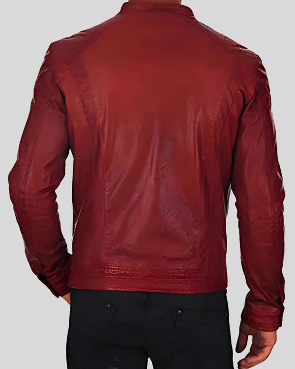 Men's Genuine Lambskin Real Leather Jacket RXMJ0012