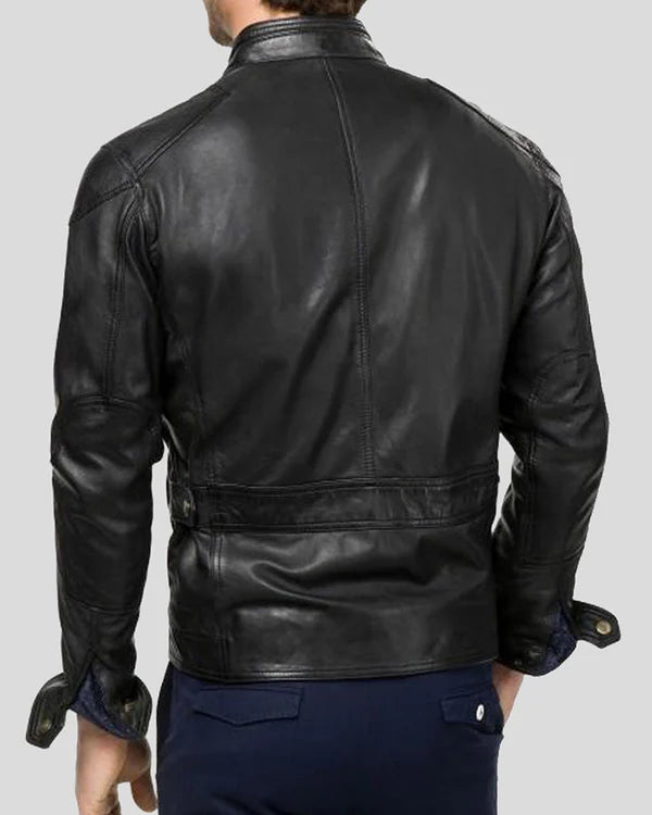 Men's Genuine Lambskin Real Leather Jacket RXMJ007