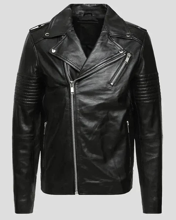 Men's Genuine Lambskin Real Leather Jacket RXMJ009