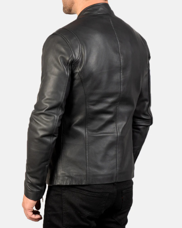 Blouson aviateur en cuir suédé d'agneau véritable pour homme RXMJ0017
