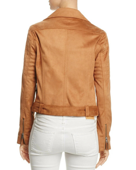Women's Genuine Lambskin Real Suede Leather Jacket RXWJ0013
