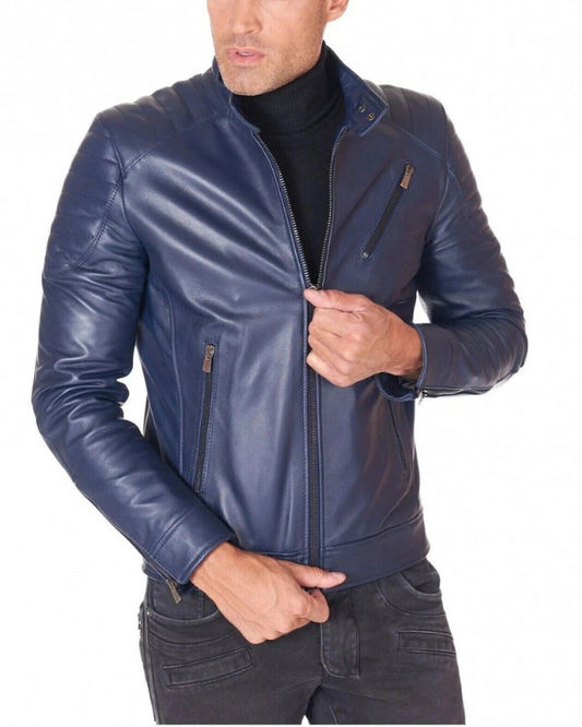 Men's Lambskin Real Leather Jacket RXMJ001