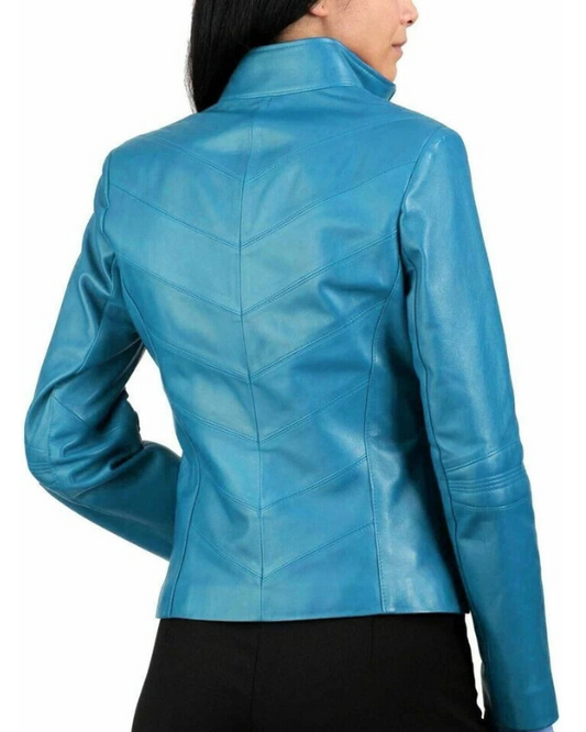 Women's Genuine Lambskin Real Leather Jacket RXWJ0035