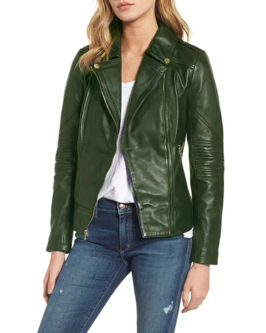 Women's Genuine Lambskin Real Leather Jacket RXWJ0038