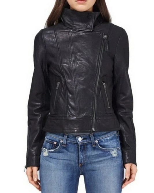 Women's Genuine Lambskin Real Leather Jacket RXWJ007