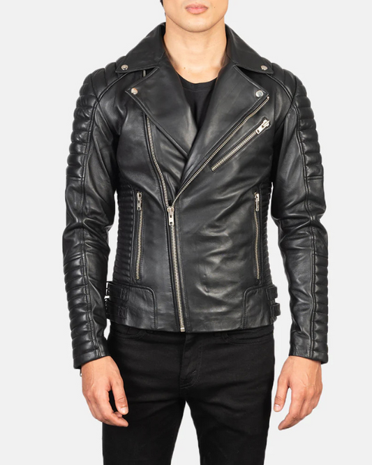 Blouson aviateur en cuir suédé d'agneau véritable pour homme RXMJ0017