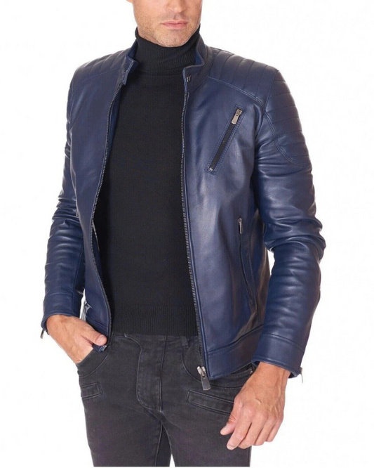 Men's Lambskin Real Leather Jacket RXMJ001