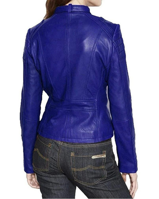 Women's Genuine Lambskin Real Leather Jacket RXWJ0020