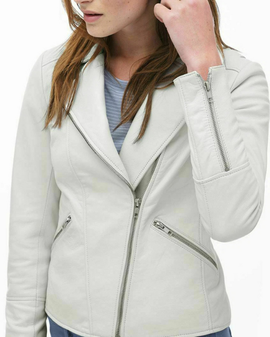 Women's Genuine Lambskin Real Leather Jacket RXWJ0021