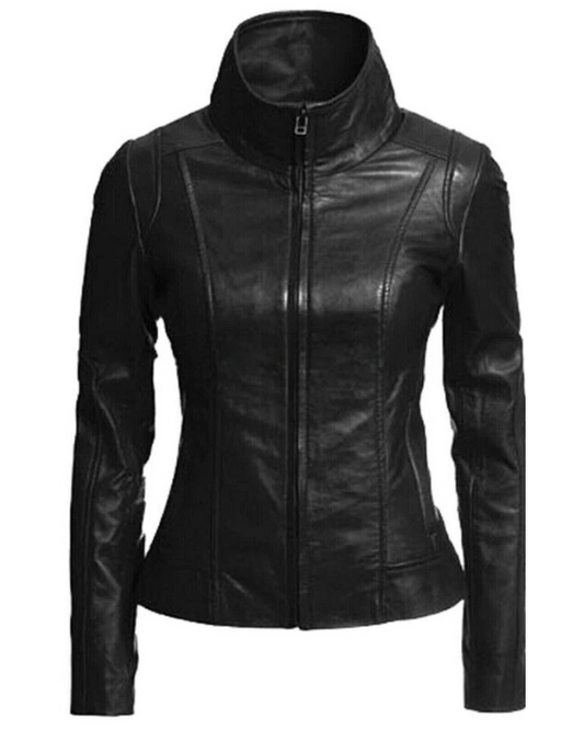 Women's Genuine Lambskin Real Leather Jacket RXWJ002
