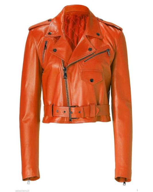 Women's Genuine Lambskin Real Leather Jacket RXWJ0025