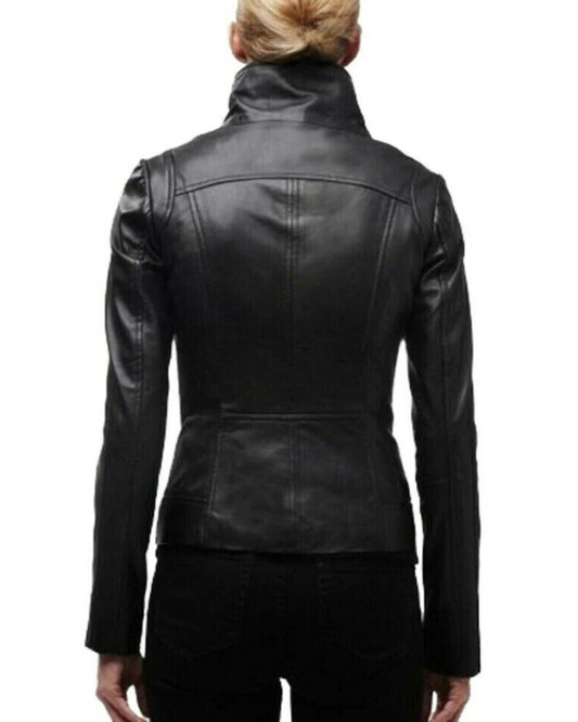 Women's Genuine Lambskin Real Leather Jacket RXWJ002