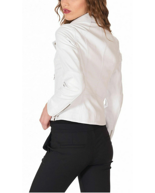 Women's Genuine Lambskin Real Leather Jacket RXWJ008