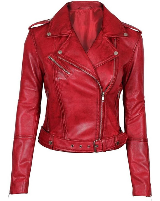 Women's Genuine Lambskin Real Leather Jacket RXWJ0028
