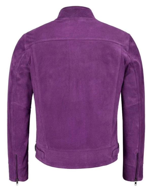 Blouson aviateur en cuir suédé d'agneau véritable pour homme RXMJ0017