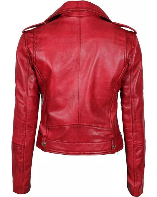 Women's Genuine Lambskin Real Leather Jacket RXWJ0028