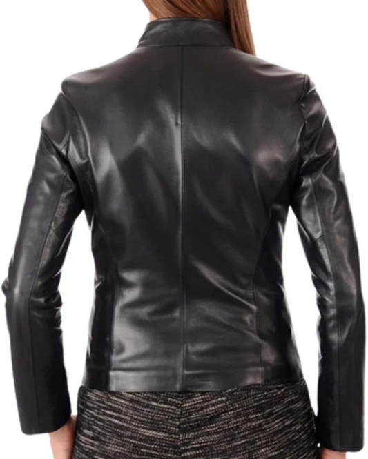 Women's Genuine Lambskin Real Leather Jacket RXWJ0029