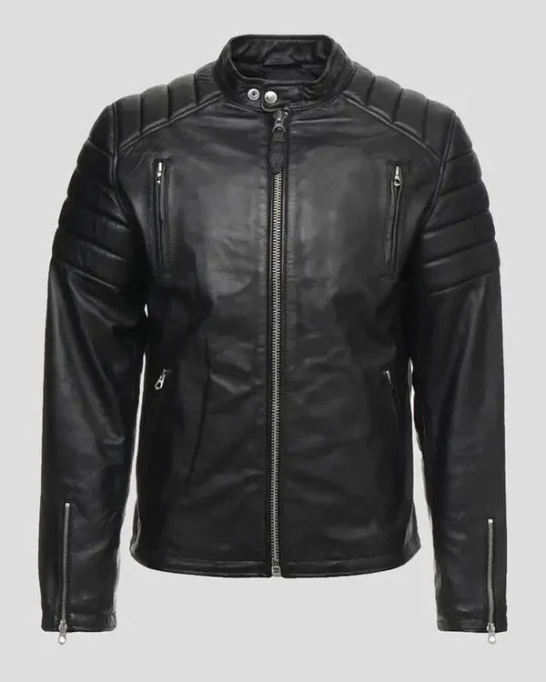 Men's Genuine Lambskin Real Leather Jacket RXMJ0010