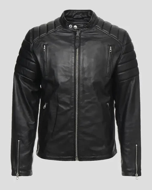 Men's Genuine Lambskin Real Leather Jacket RXMJ0010