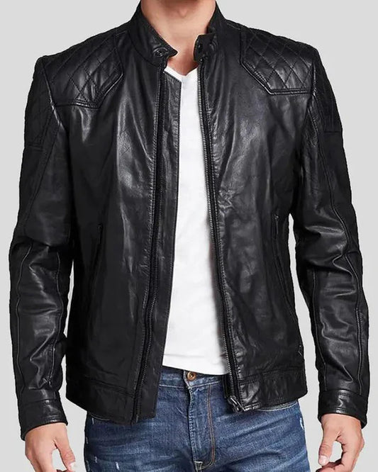 Men's Genuine Lambskin Real Leather Jacket RXMJ0011