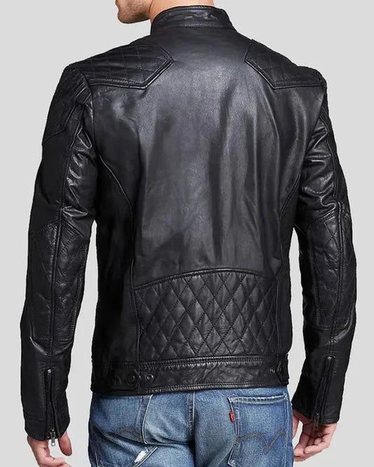 Men's Genuine Lambskin Real Leather Jacket RXMJ0011