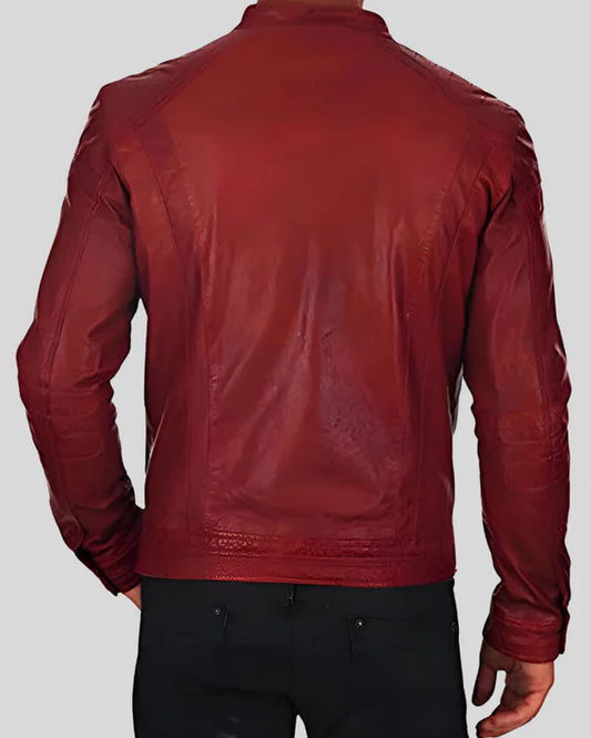 Men's Genuine Lambskin Real Leather Jacket RXMJ0012
