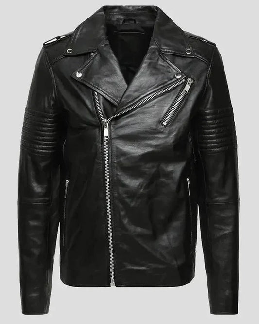 Men's Genuine Lambskin Real Leather Jacket RXMJ009